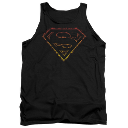 Superman Flame Outlined Logo - Men's Tank Top Men's Tank Superman   