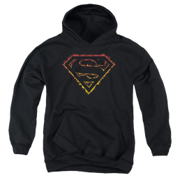 Superman Flame Outlined Logo - Youth Hoodie Youth Hoodie (Ages 8-12) Superman   