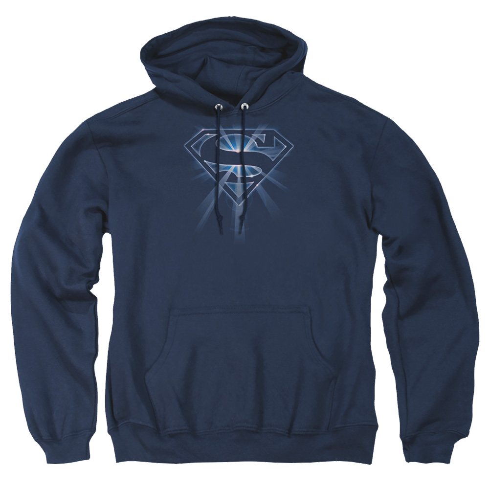 Superman Glowing Shield - Pullover Hoodie Pullover Hoodie Superman   