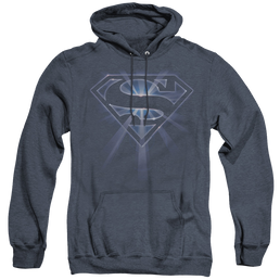 Superman Glowing Shield - Heather Pullover Hoodie Heather Pullover Hoodie Superman   