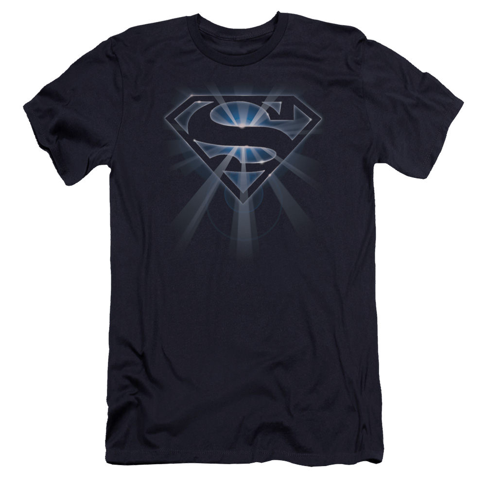 Superman Glowing Shield - Men's Premium Slim Fit T-Shirt Men's Premium Slim Fit T-Shirt Superman   