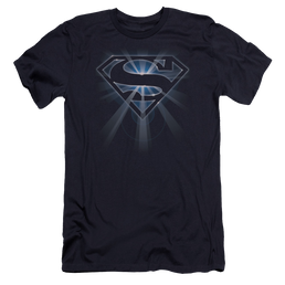Superman Glowing Shield - Men's Premium Slim Fit T-Shirt Men's Premium Slim Fit T-Shirt Superman   