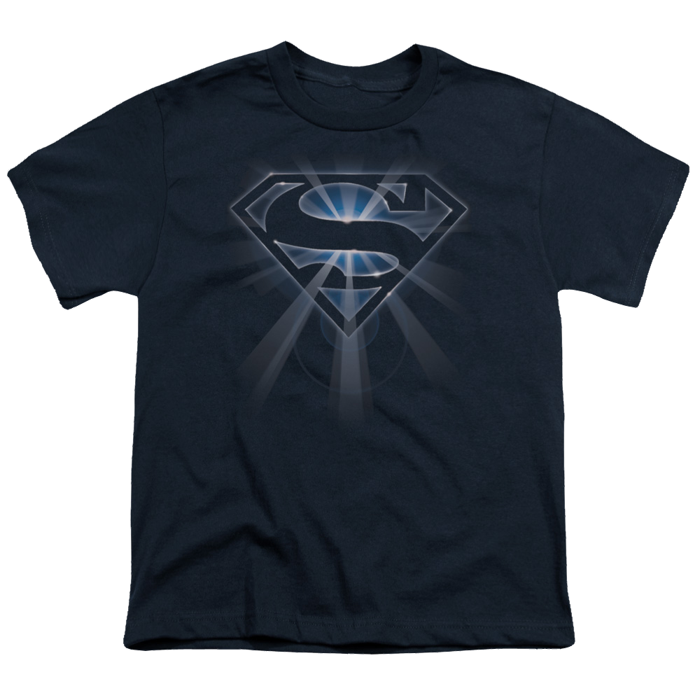 Superman Glowing Shield - Youth T-Shirt Youth T-Shirt (Ages 8-12) Superman   