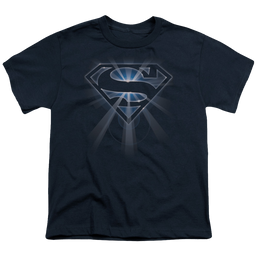 Superman Glowing Shield - Youth T-Shirt Youth T-Shirt (Ages 8-12) Superman   