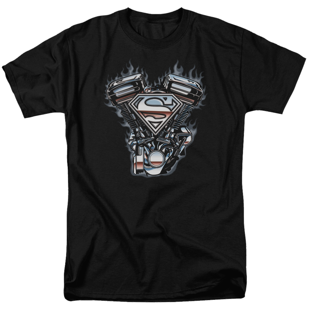 Superman V Twin Logo - Men's Regular Fit T-Shirt Men's Regular Fit T-Shirt Superman   