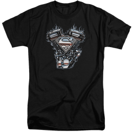 Superman V Twin Logo - Men's Tall Fit T-Shirt Men's Tall Fit T-Shirt Superman   