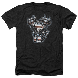 Superman V Twin Logo - Men's Heather T-Shirt Men's Heather T-Shirt Superman   