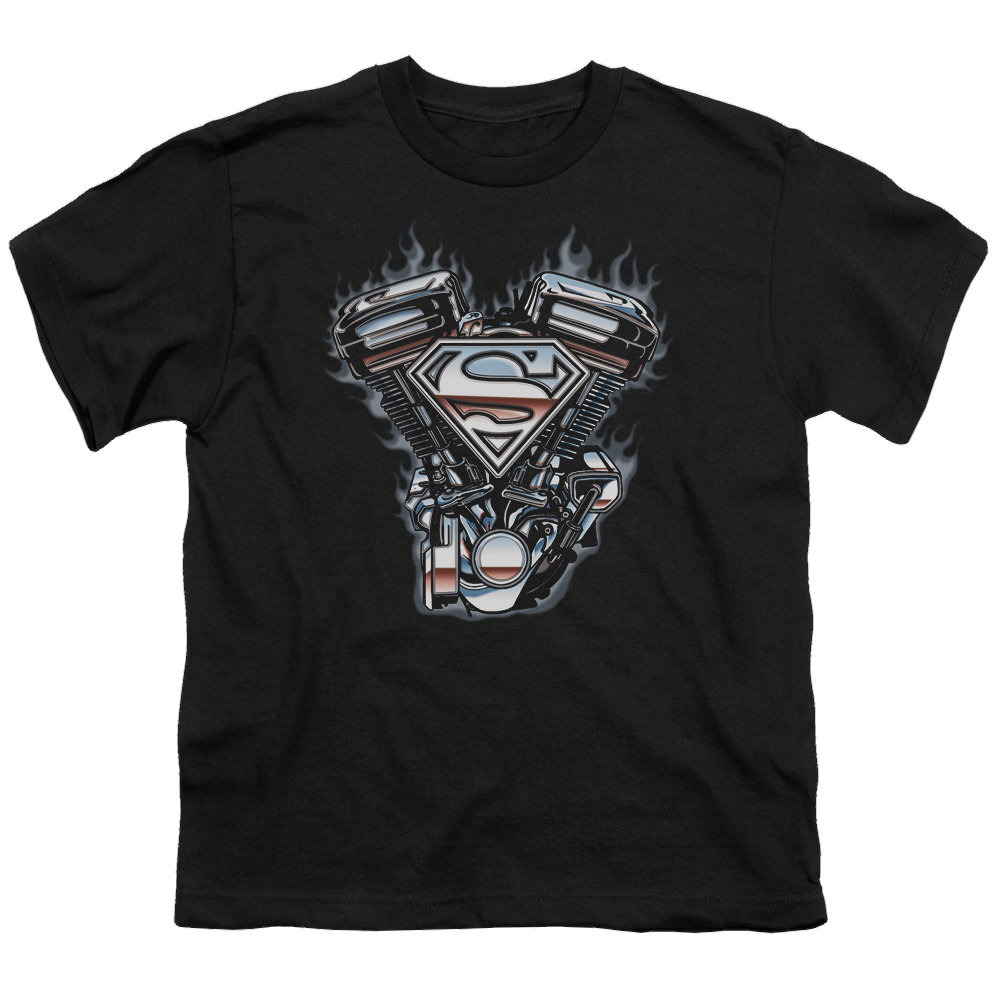 Superman V Twin Logo - Youth T-Shirt Youth T-Shirt (Ages 8-12) Superman   