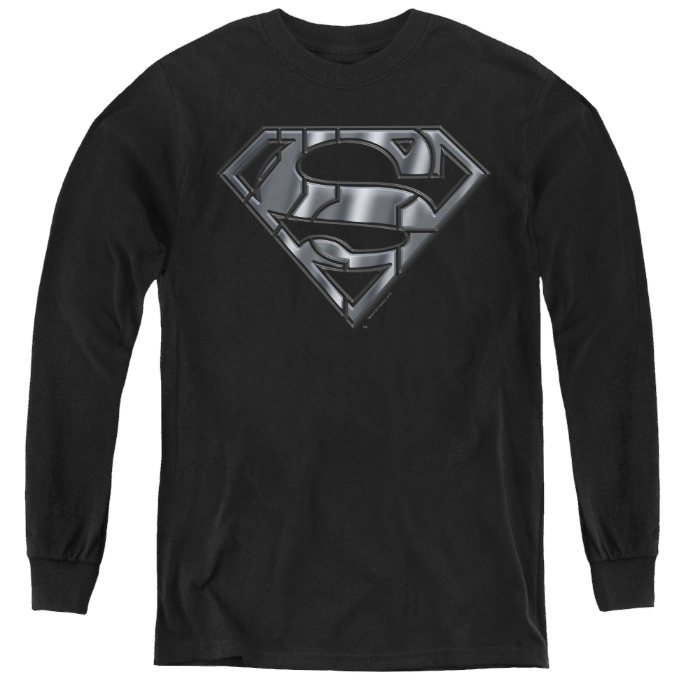 Superman Mech Shield - Youth Long Sleeve T-Shirt Youth Long Sleeve T-Shirt Superman   