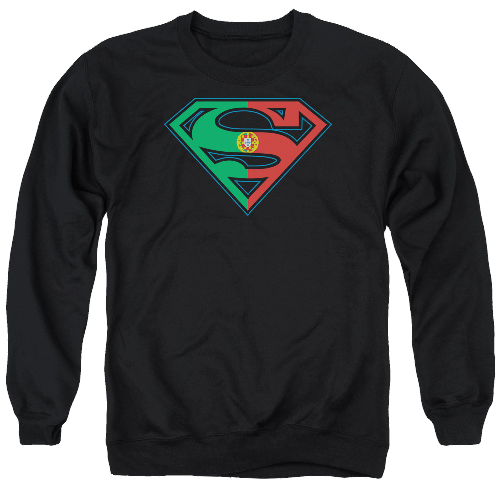 Superman Portugal Shield - Men's Crewneck Sweatshirt Men's Crewneck Sweatshirt Superman   