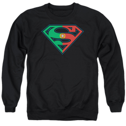 Superman Portugal Shield - Men's Crewneck Sweatshirt Men's Crewneck Sweatshirt Superman   