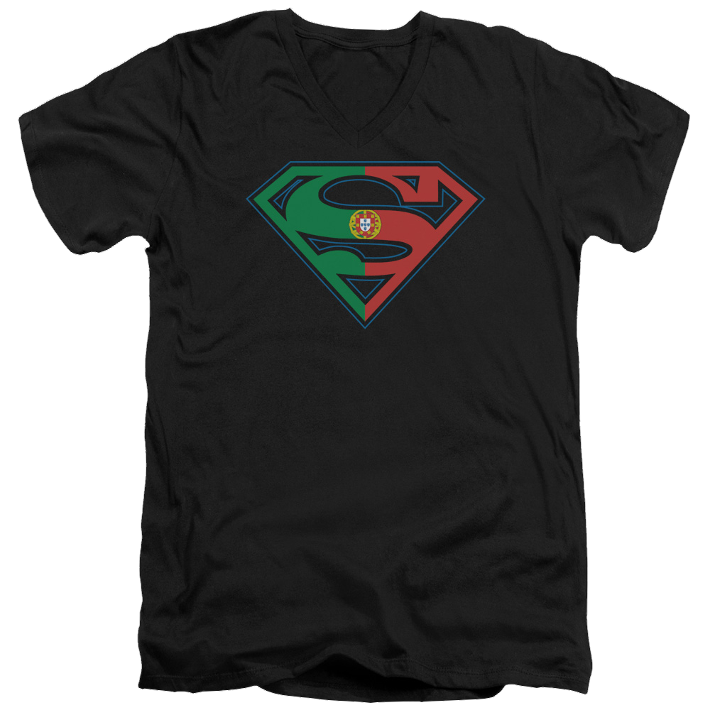Superman Portugal Shield - Men's V-Neck T-Shirt Men's V-Neck T-Shirt Superman   