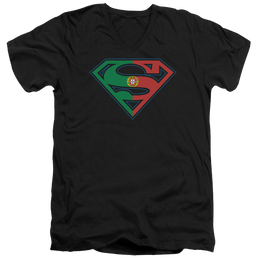 Superman Portugal Shield - Men's V-Neck T-Shirt Men's V-Neck T-Shirt Superman   