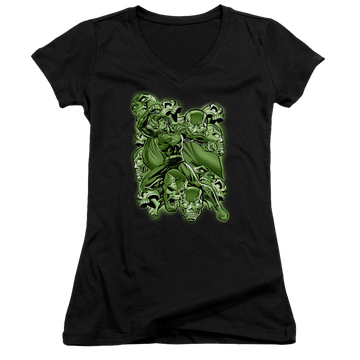 Superman Metallo Mayhem - Juniors V-Neck T-Shirt Juniors V-Neck T-Shirt Superman   