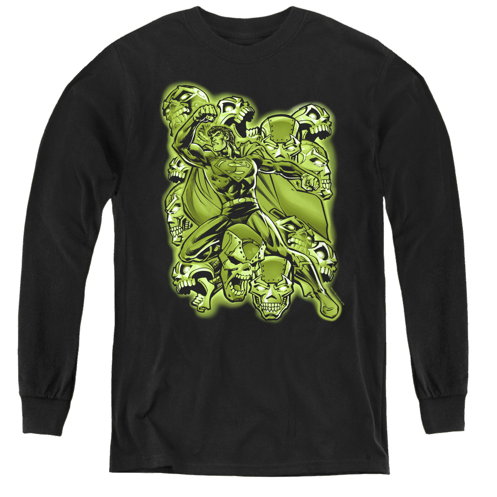 Superman Metallo Mayhem - Youth Long Sleeve T-Shirt Youth Long Sleeve T-Shirt Superman   