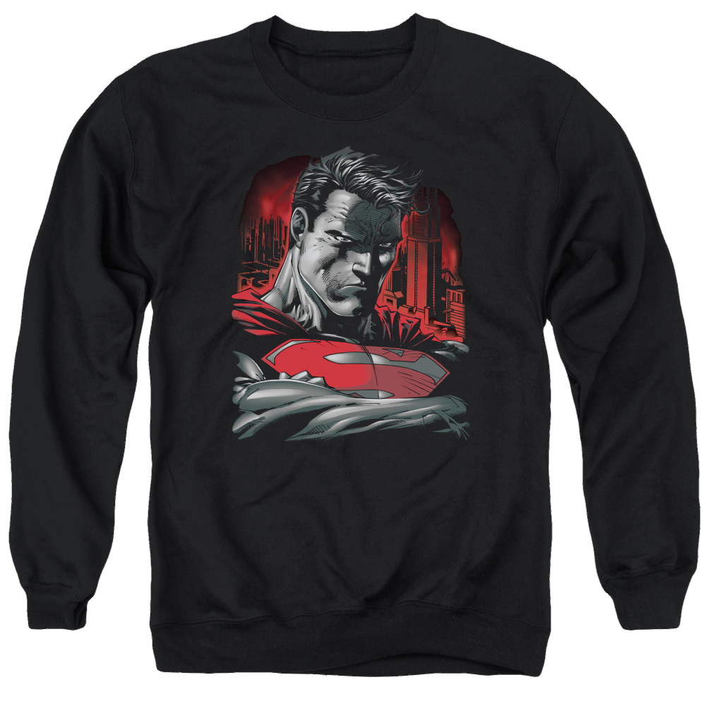 Superman Man Of Steel - Men's Crewneck Sweatshirt Men's Crewneck Sweatshirt Superman   