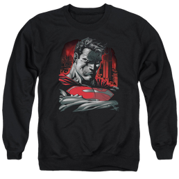 Superman Man Of Steel - Men's Crewneck Sweatshirt Men's Crewneck Sweatshirt Superman   