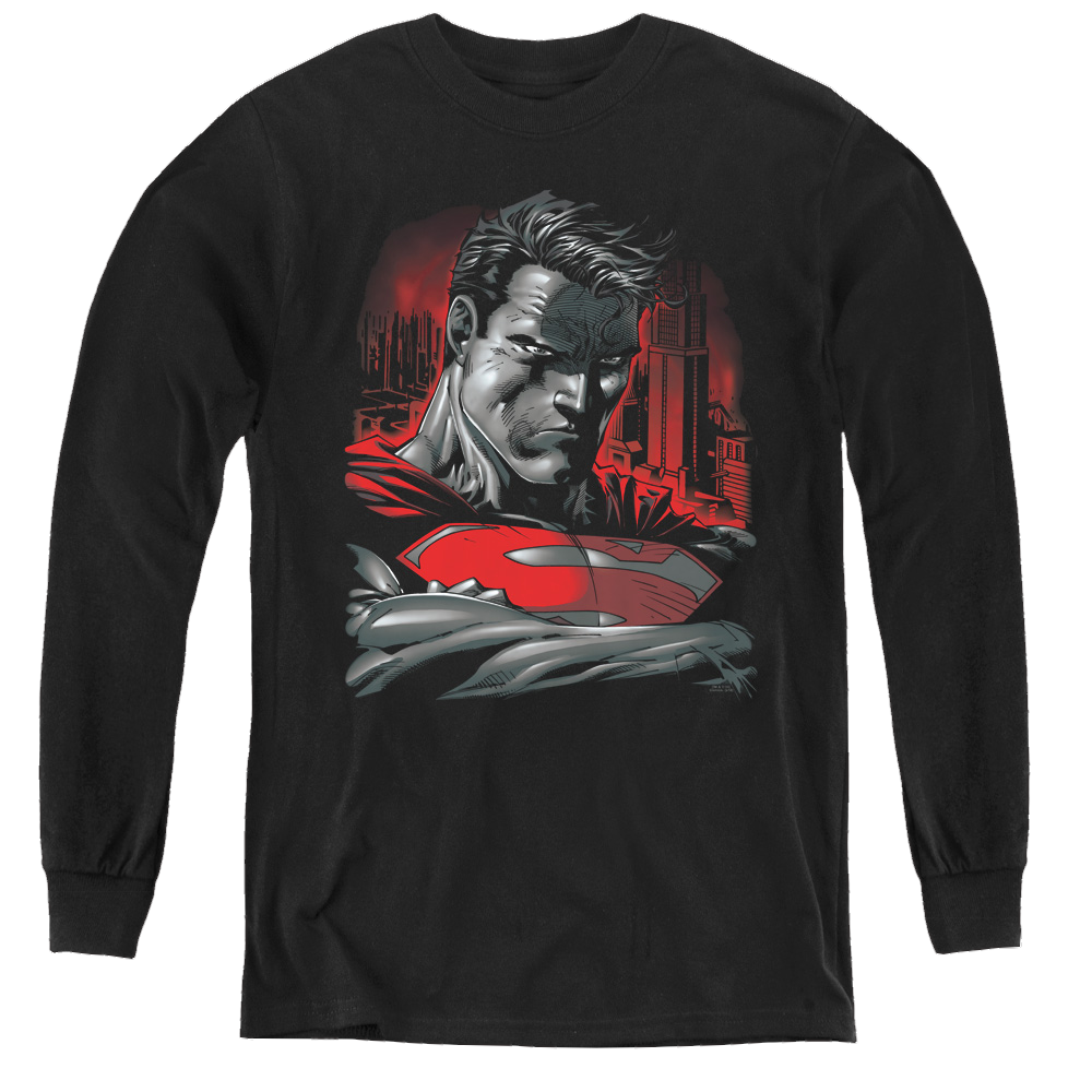 Superman Man Of Steel - Youth Long Sleeve T-Shirt Youth Long Sleeve T-Shirt Superman   