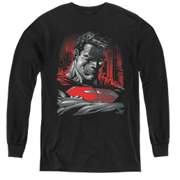 Superman Man Of Steel - Youth Long Sleeve T-Shirt Youth Long Sleeve T-Shirt Superman   