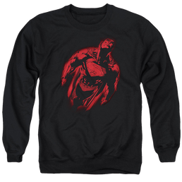 Superman Sprayed Supes - Men's Crewneck Sweatshirt Men's Crewneck Sweatshirt Superman   