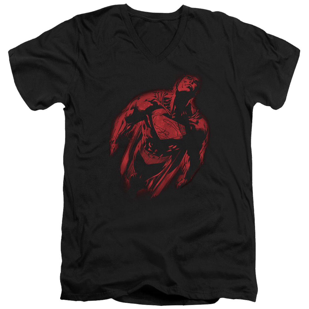 Superman Sprayed Supes - Men's V-Neck T-Shirt Men's V-Neck T-Shirt Superman   