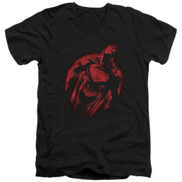 Superman Sprayed Supes - Men's V-Neck T-Shirt Men's V-Neck T-Shirt Superman   
