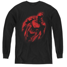 Superman Sprayed Supes - Youth Long Sleeve T-Shirt Youth Long Sleeve T-Shirt Superman   