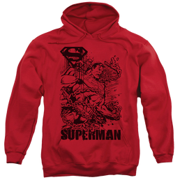 Superman Breaking Chains - Pullover Hoodie Pullover Hoodie Superman   