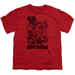 Superman Breaking Chains - Youth T-Shirt Youth T-Shirt (Ages 8-12) Superman   