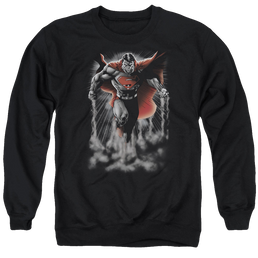 Superman Above The Clouds - Men's Crewneck Sweatshirt Men's Crewneck Sweatshirt Superman   