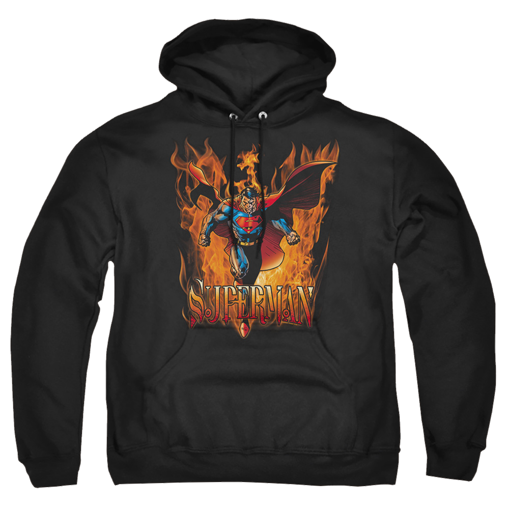 Superman Through The Fire - Pullover Hoodie Pullover Hoodie Superman   