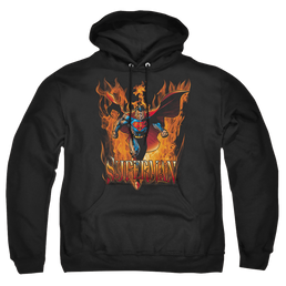 Superman Through The Fire - Pullover Hoodie Pullover Hoodie Superman   