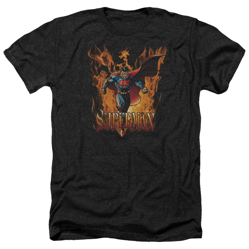 Superman Through The Fire - Men's Heather T-Shirt Men's Heather T-Shirt Superman   