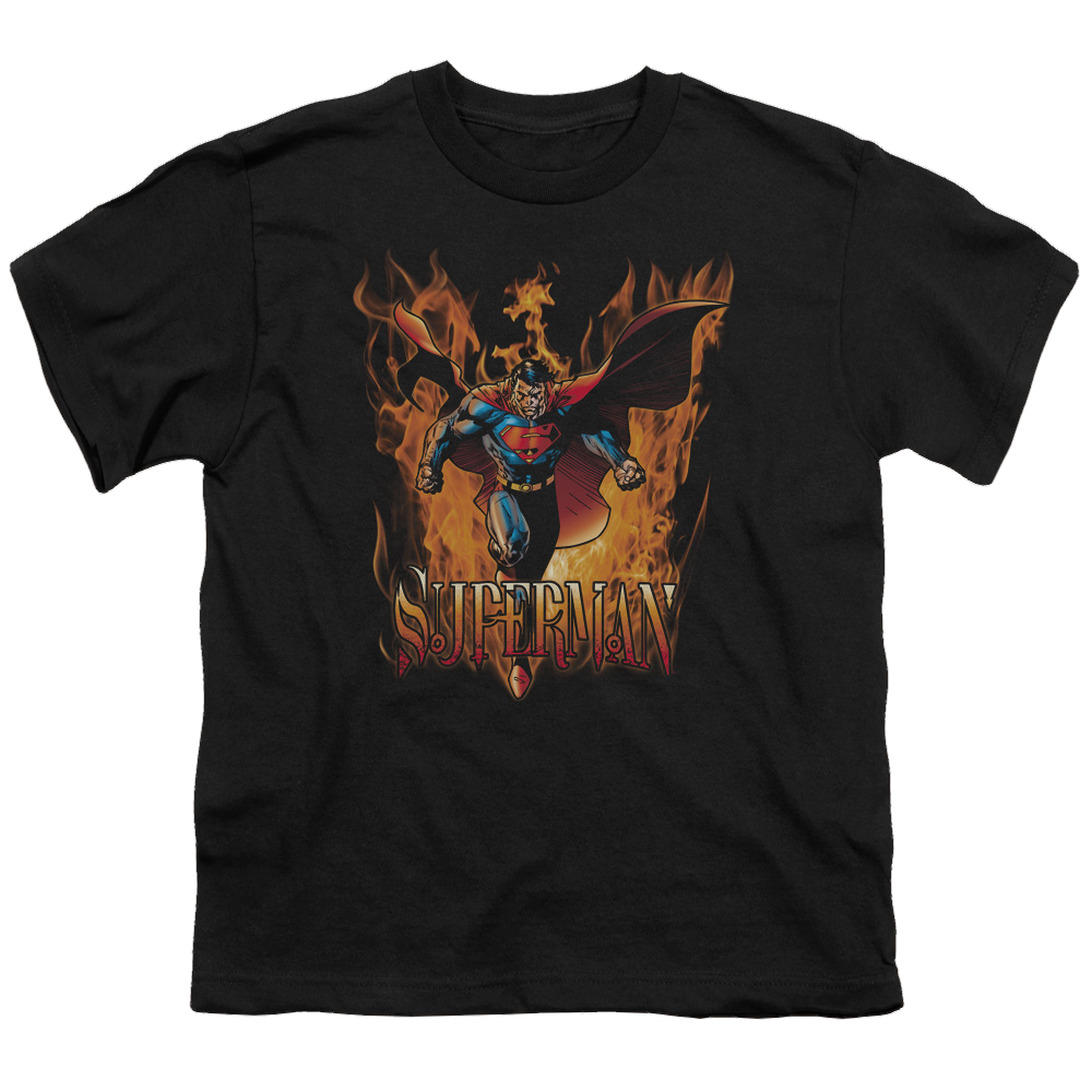 Superman Through The Fire - Kid's T-Shirt Kid's T-Shirt (Ages 4-7) Superman   