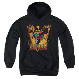 Superman Through The Fire - Youth Hoodie Youth Hoodie (Ages 8-12) Superman   
