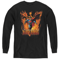 Superman Through The Fire - Youth Long Sleeve T-Shirt Youth Long Sleeve T-Shirt Superman   