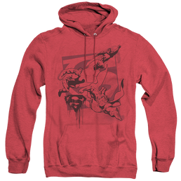Superman Omnipresent - Heather Pullover Hoodie Heather Pullover Hoodie Superman   