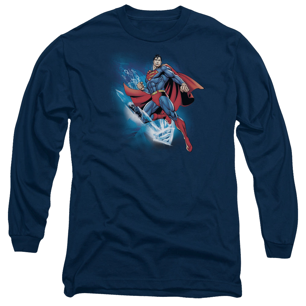 Superman Crystallize - Men's Long Sleeve T-Shirt Men's Long Sleeve T-Shirt Superman   