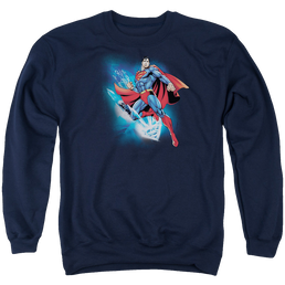 Superman Crystallize - Men's Crewneck Sweatshirt Men's Crewneck Sweatshirt Superman   
