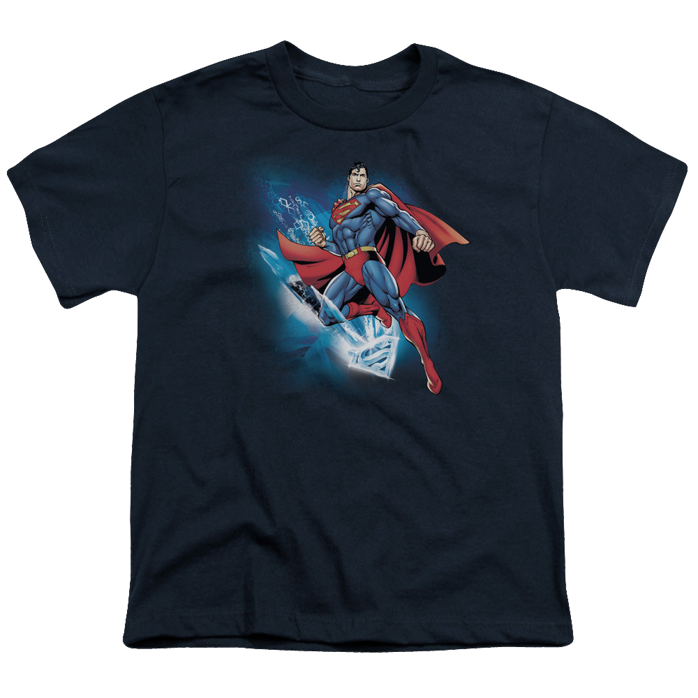Superman Crystallize - Youth T-Shirt Youth T-Shirt (Ages 8-12) Superman   