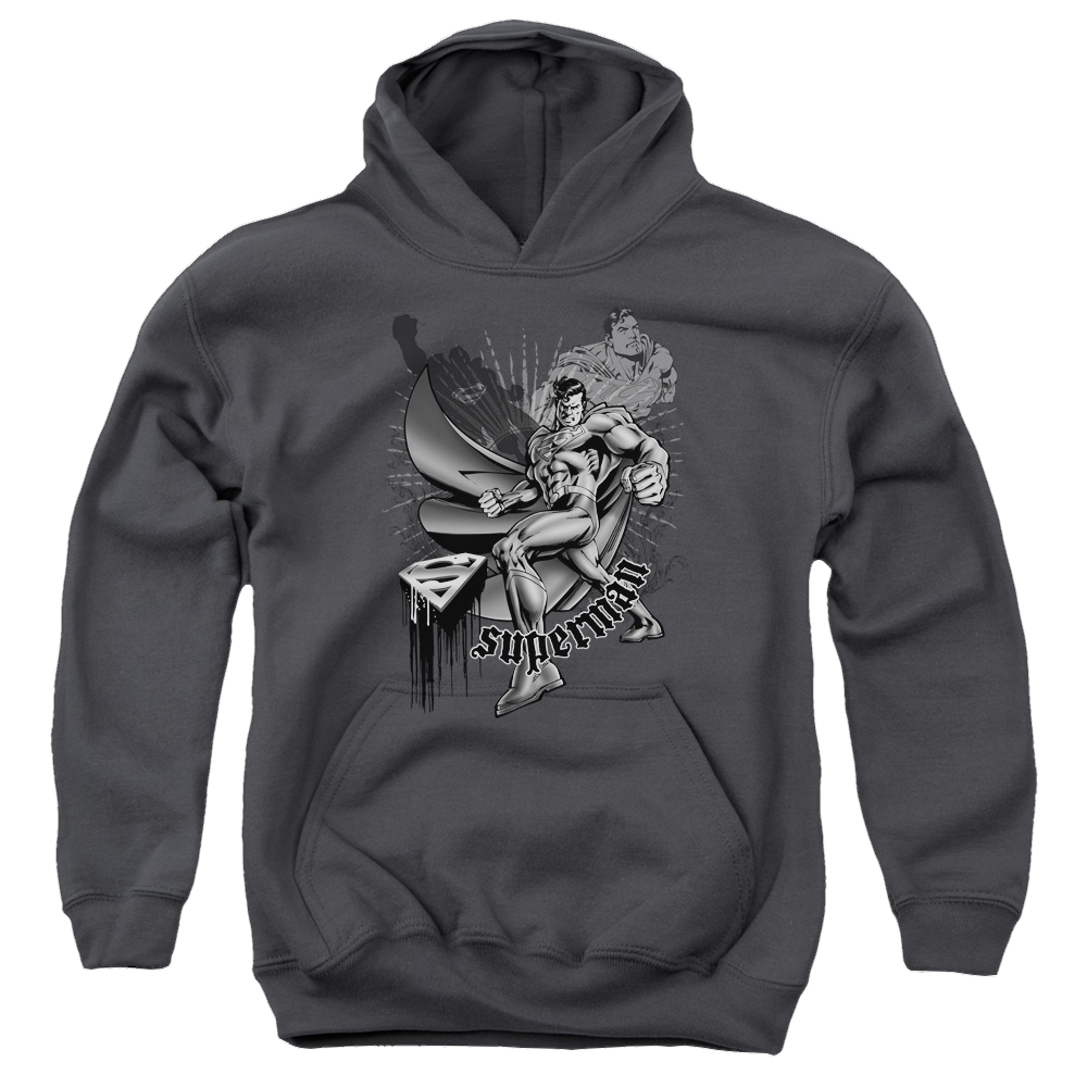 Superman Fight And Flight - Youth Hoodie Youth Hoodie (Ages 8-12) Superman   