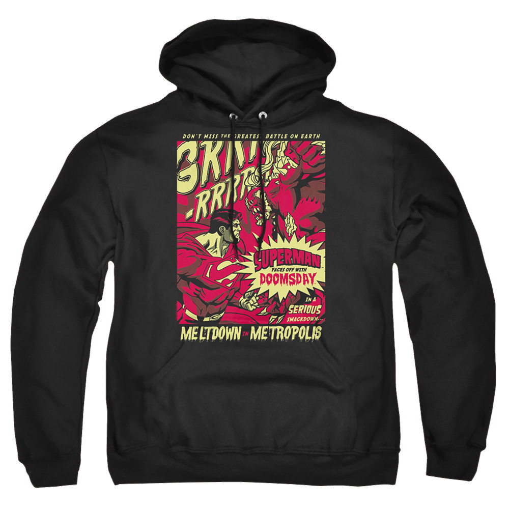 Superman Metropolis Meltdown - Pullover Hoodie Pullover Hoodie Superman   