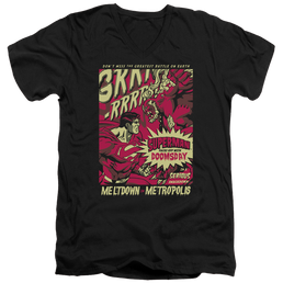 Superman Metropolis Meltdown - Men's V-Neck T-Shirt Men's V-Neck T-Shirt Superman   