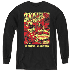 Superman Metropolis Meltdown - Youth Long Sleeve T-Shirt Youth Long Sleeve T-Shirt Superman   