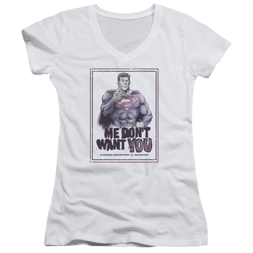 Superman Dont Want You - Juniors V-Neck T-Shirt Juniors V-Neck T-Shirt Superman   