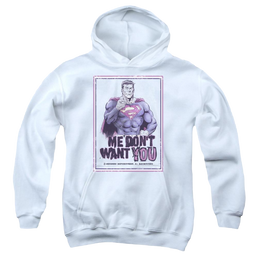 Superman Dont Want You - Youth Hoodie Youth Hoodie (Ages 8-12) Superman   