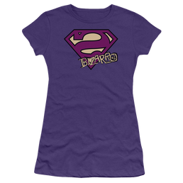Superman Bizarro Shield - Juniors T-Shirt Juniors T-Shirt Superman   