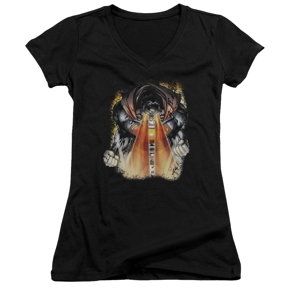 Superman Cover 218 - Juniors V-Neck T-Shirt Juniors V-Neck T-Shirt Superman   