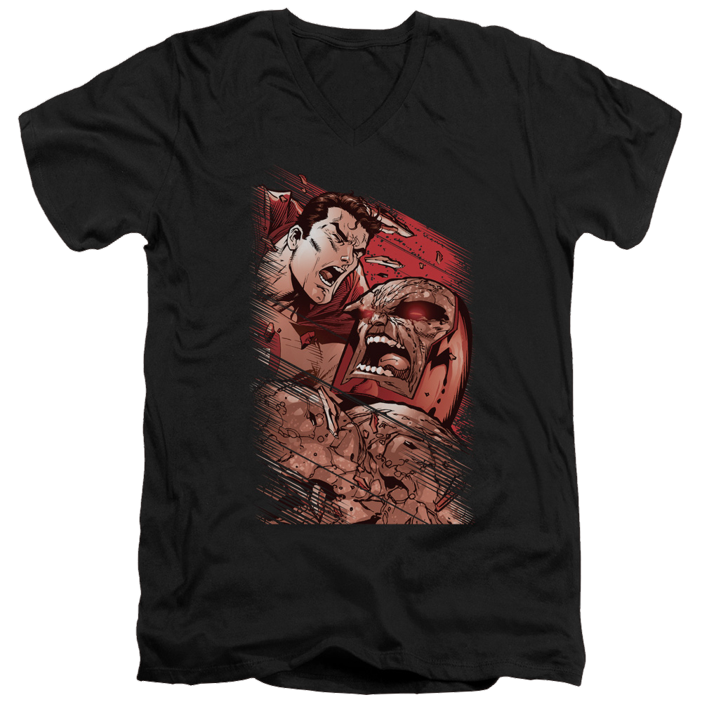 Superman Supes Vs Darkseid - Men's V-Neck T-Shirt Men's V-Neck T-Shirt Superman   