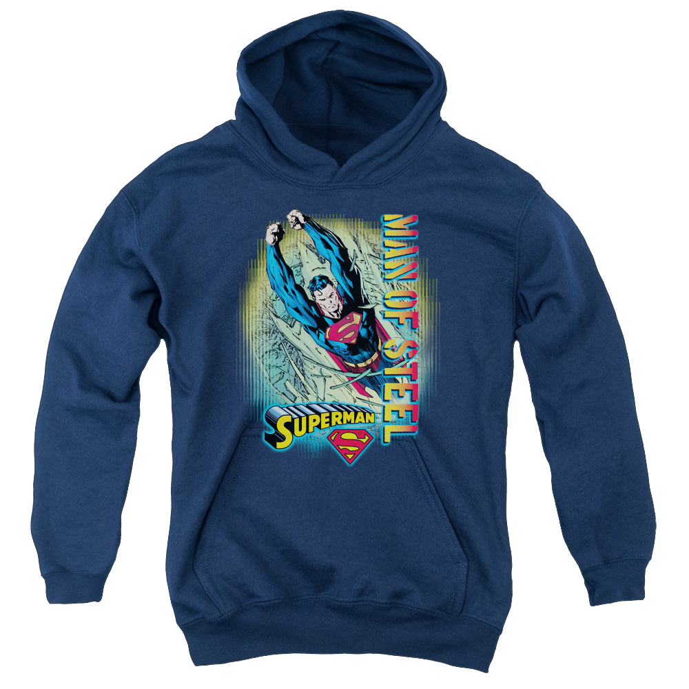Superman Breakthrough - Youth Hoodie Youth Hoodie (Ages 8-12) Superman   